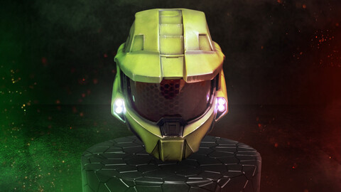 Printable Master Chief Halo Helmet STL