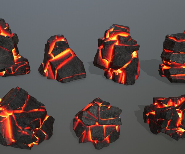 ArtStation - lava rocks | Game Assets