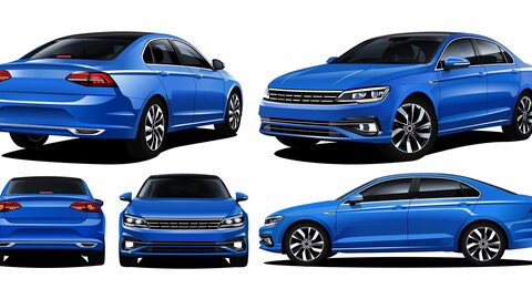 Blue Vector illustration Car Collection