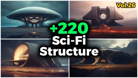 +220 Sci-Fi Structure Reference Images (4K) | Vol_26