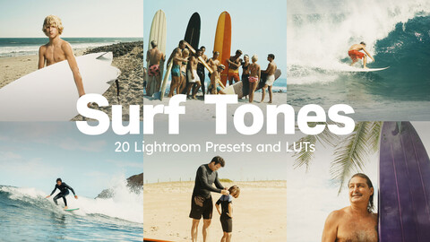 20 Surf Tones LUTs & Lightroom Presets