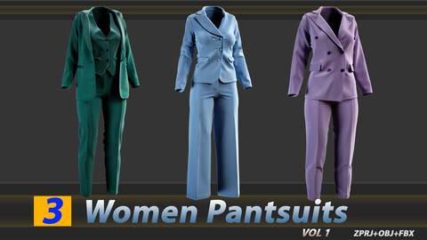 Women Pantsuits (ZPRJ+OBJ+FBX) - VOL 1