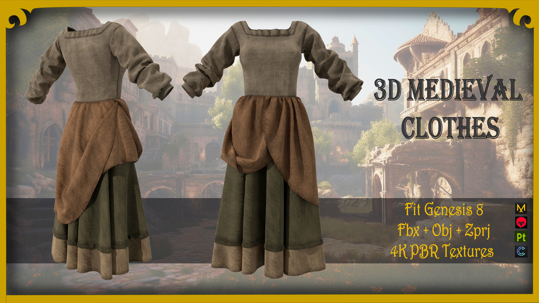 ArtStation - Peasant farmer dress Medieval charcater clothes | Resources
