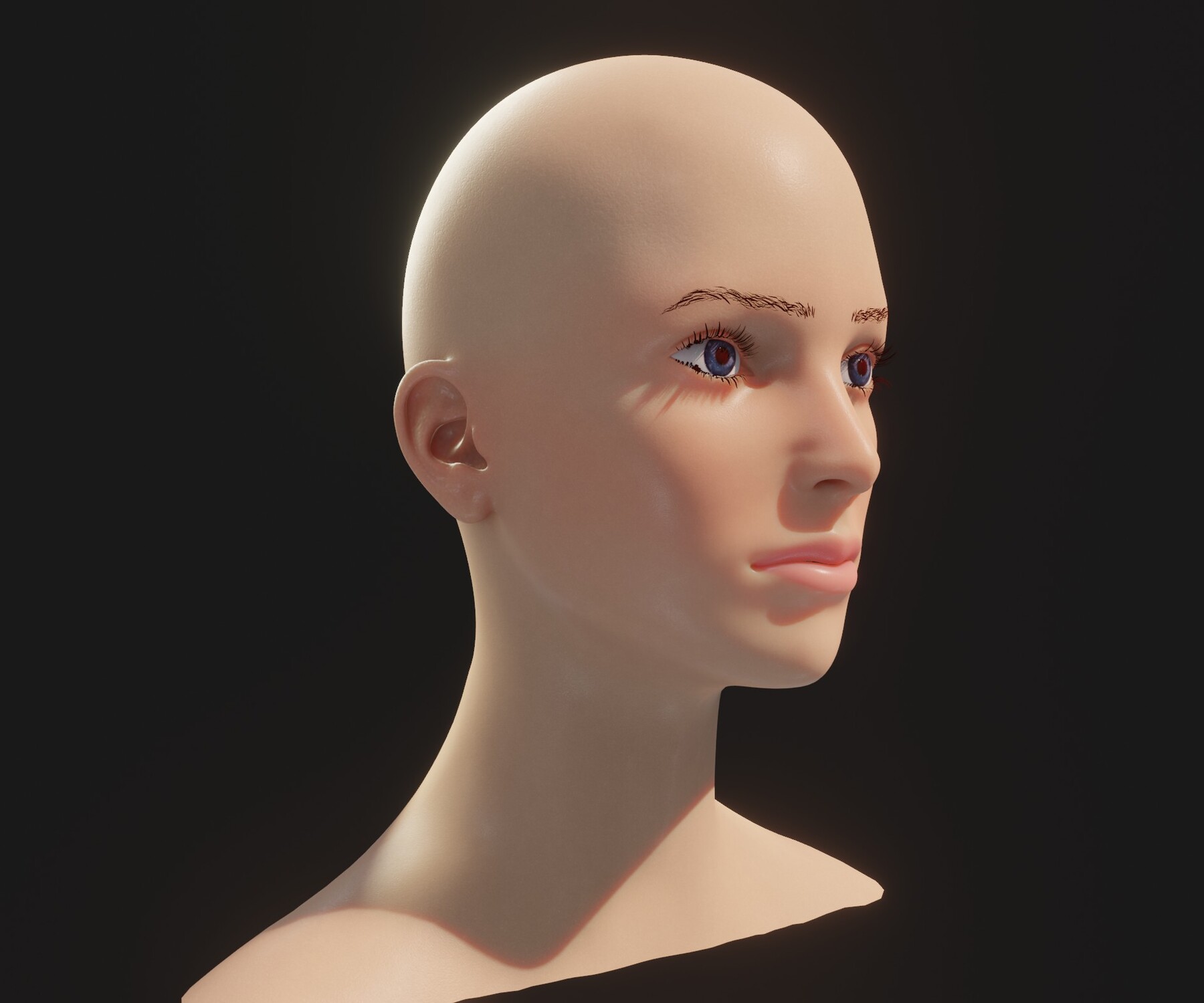 Artstation Realistic Female Head 3d Model Resources