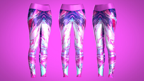 Girls Sports Leggings-Barbie Printed