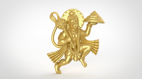 hanumanji pendant stl file2