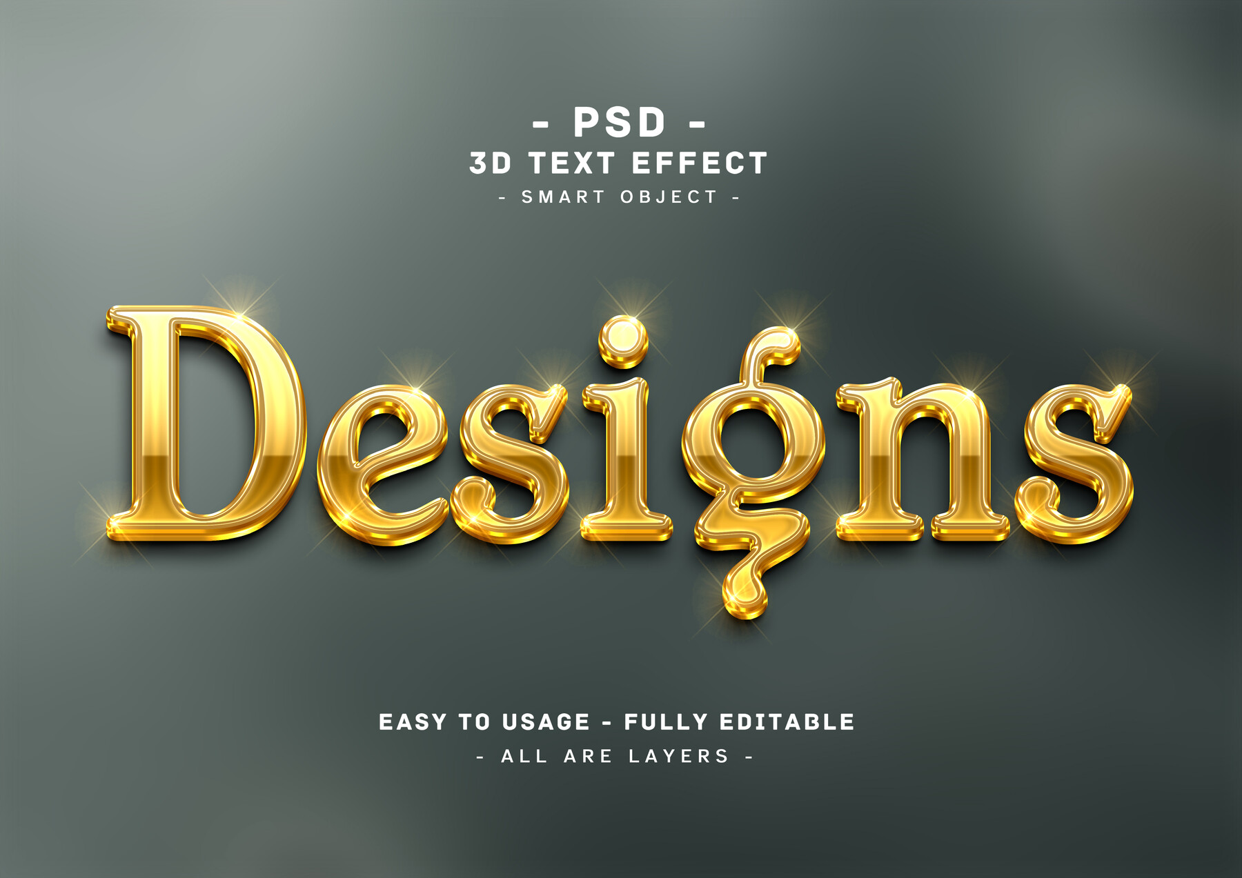 ArtStation - 3D Desing. PSD Fully Editable Text Effect. Layer Style PSD ...