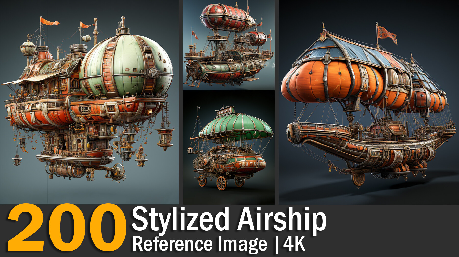 ArtStation - Stylized Airship | Reference Images | 4K | Artworks