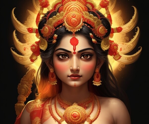 ArtStation - Divine Glances: Best 20 AI Portraits of Maa Kali and Maa ...