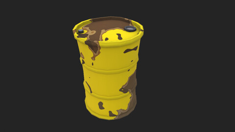 Stylized Metal Barrel