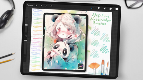Neptune Watercolor Brushes for Procreate