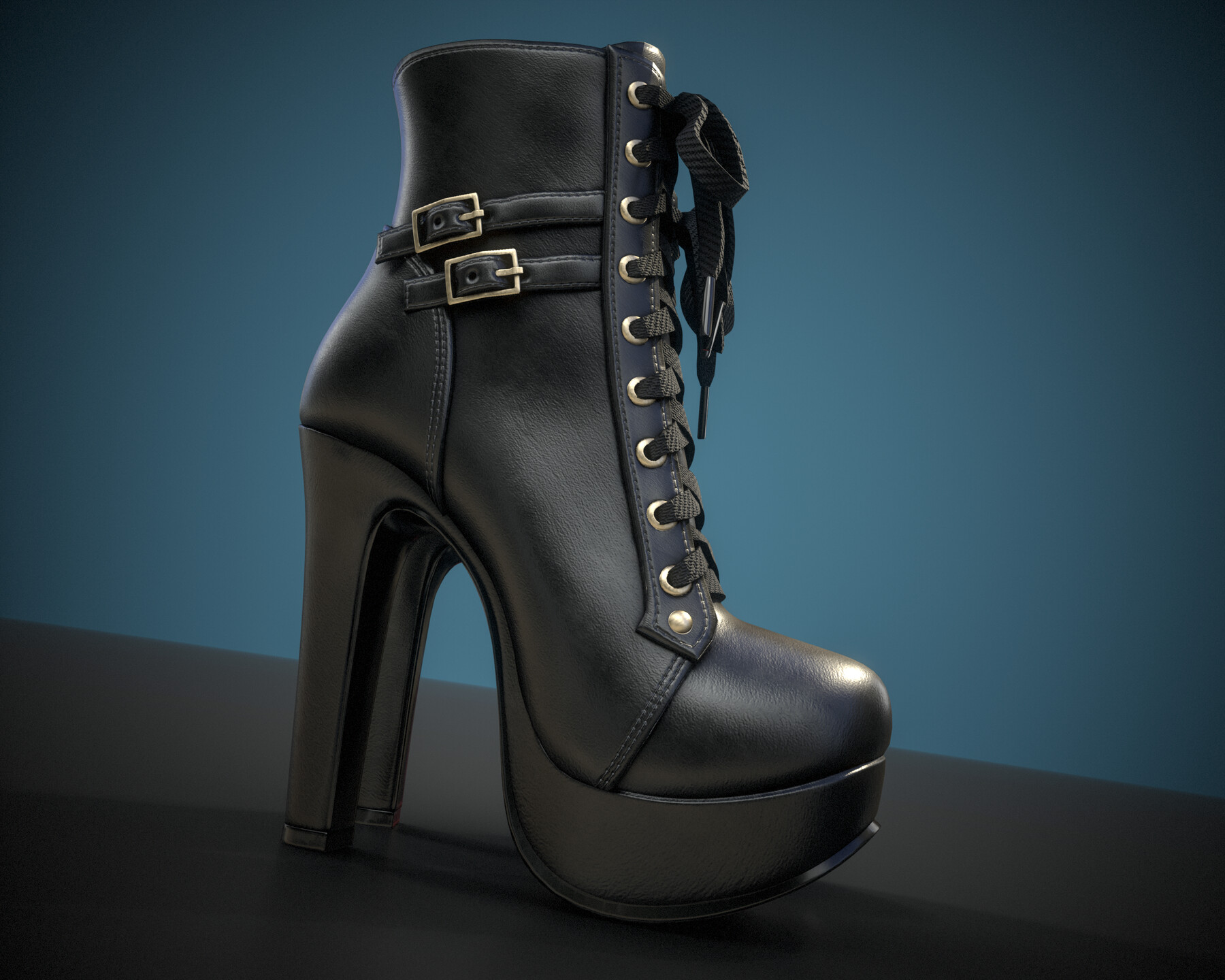 ArtStation - High Heels Ankle Boots | Game Assets