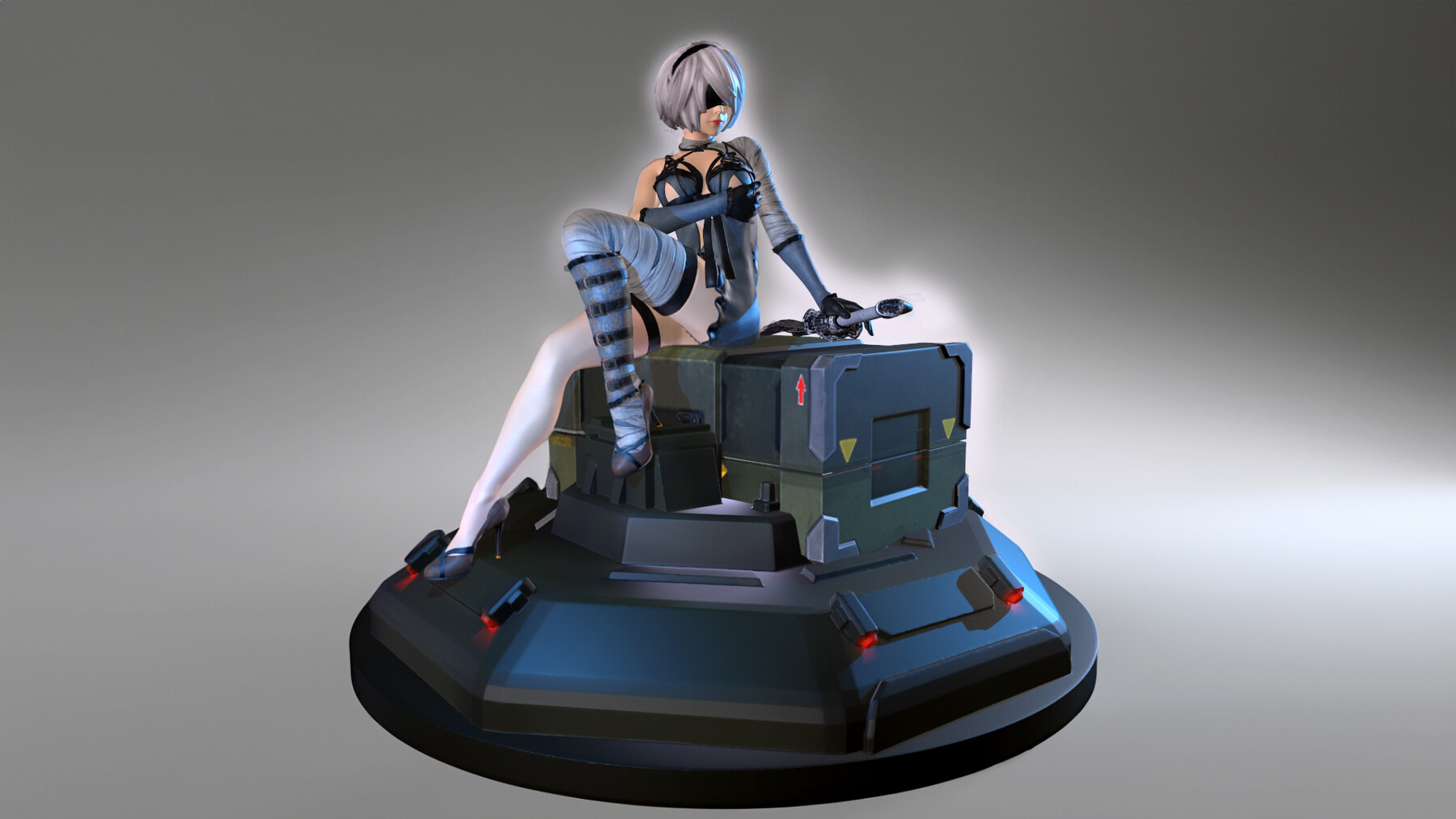 ArtStation - NIER AUTOMATA 2B 3D PRINT MODEL | Resources