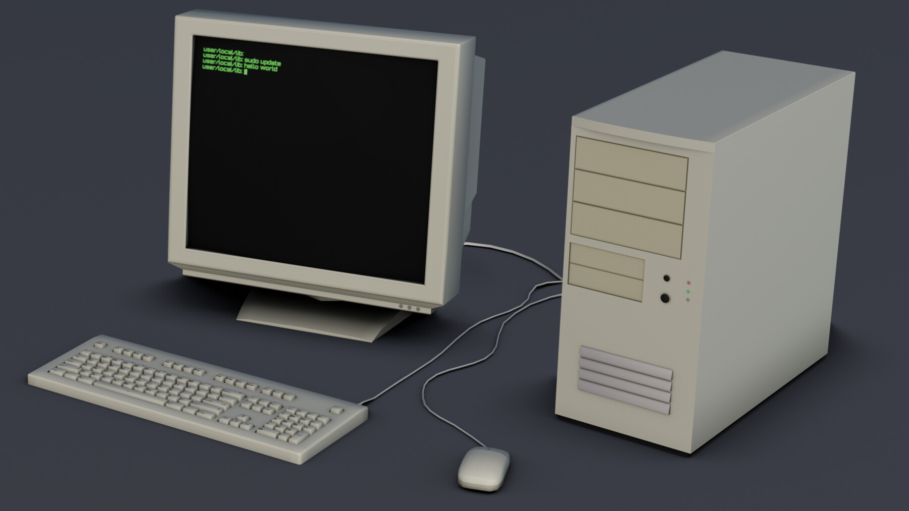 ArtStation - Computer System 3D model | Game Assets