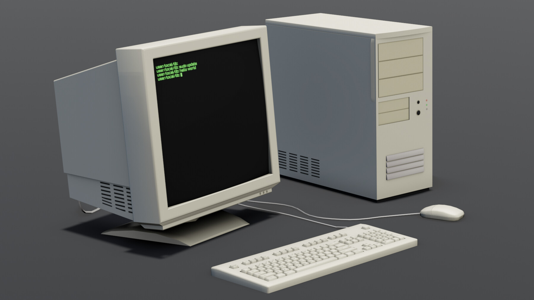 ArtStation - Computer System 3D model | Game Assets