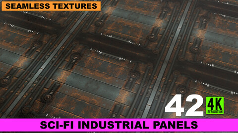 Sci-fi Industrial Panels Seamless Textures