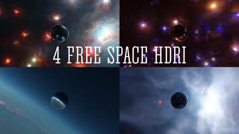 Free space and nebula HDRI Sci-fi skydomes