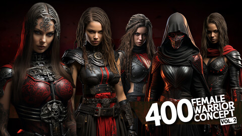 400 Female Warrior Concept _ VOL 2 _ Character Reference