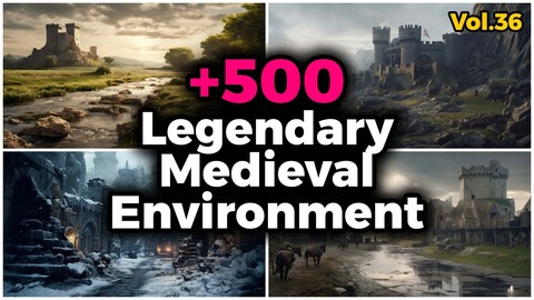 +500 Legendary Medieval Environment Reference Images (4k) | Vol_36