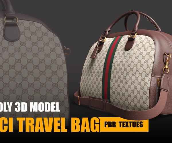 3D model Gucci Ophidia GG medium travel duffle bag VR / AR / low-poly