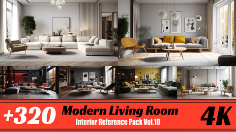 +320 Modern Living Room | 4K | Reference Pack Vol.10