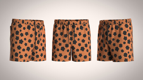 Men's Short Pant-Animal Skin Print