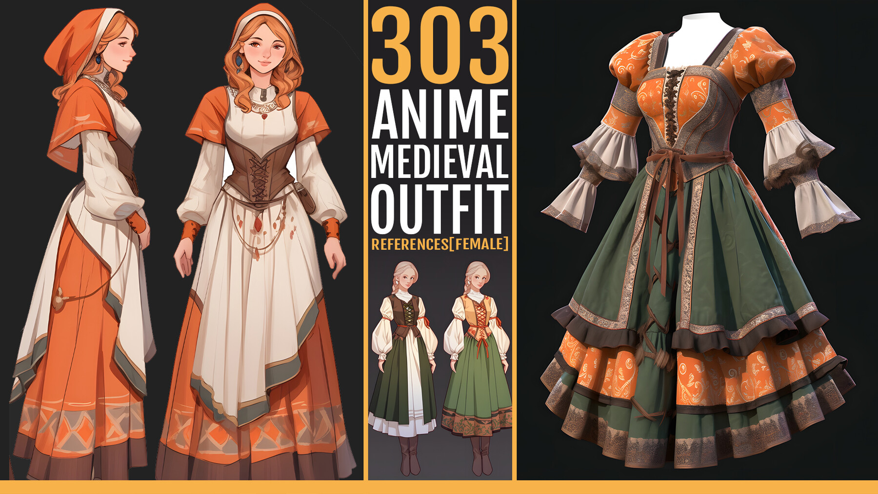 ArtStation  303 Anime Medieval Outfit male  Artworks
