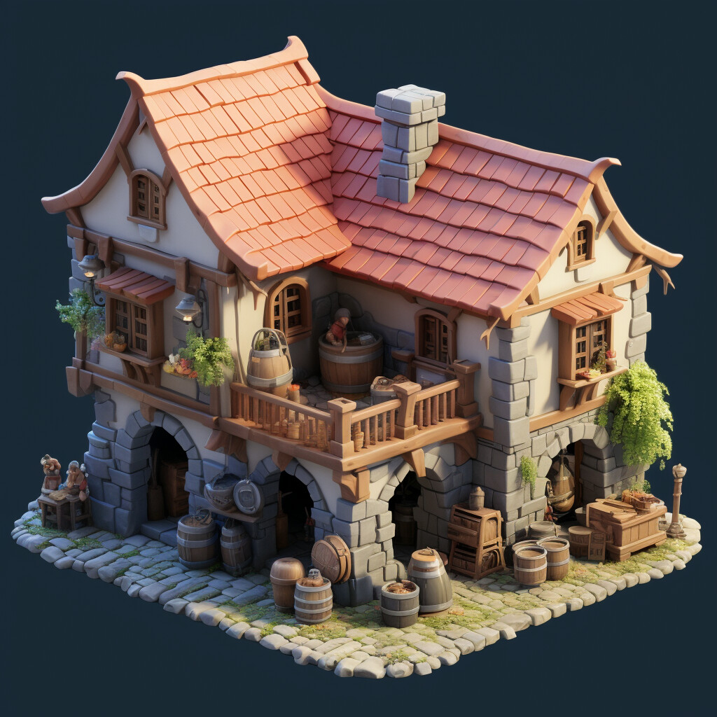 ArtStation - 67 FREE Ultra-HD Medieval Structures: Warehouses, Barracks ...