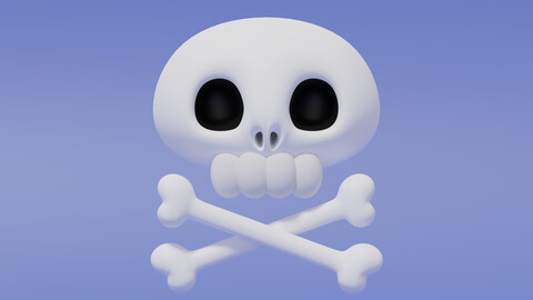 Cartoon Skull and Crossbones 1