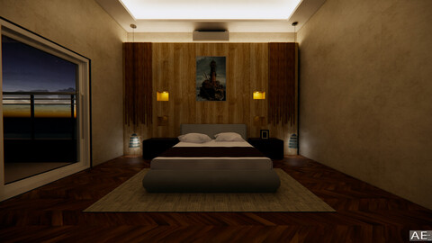 Interior Design For a hotel Bedroom