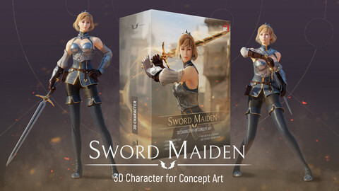 Sword Maiden - 3D Character for Concept Art