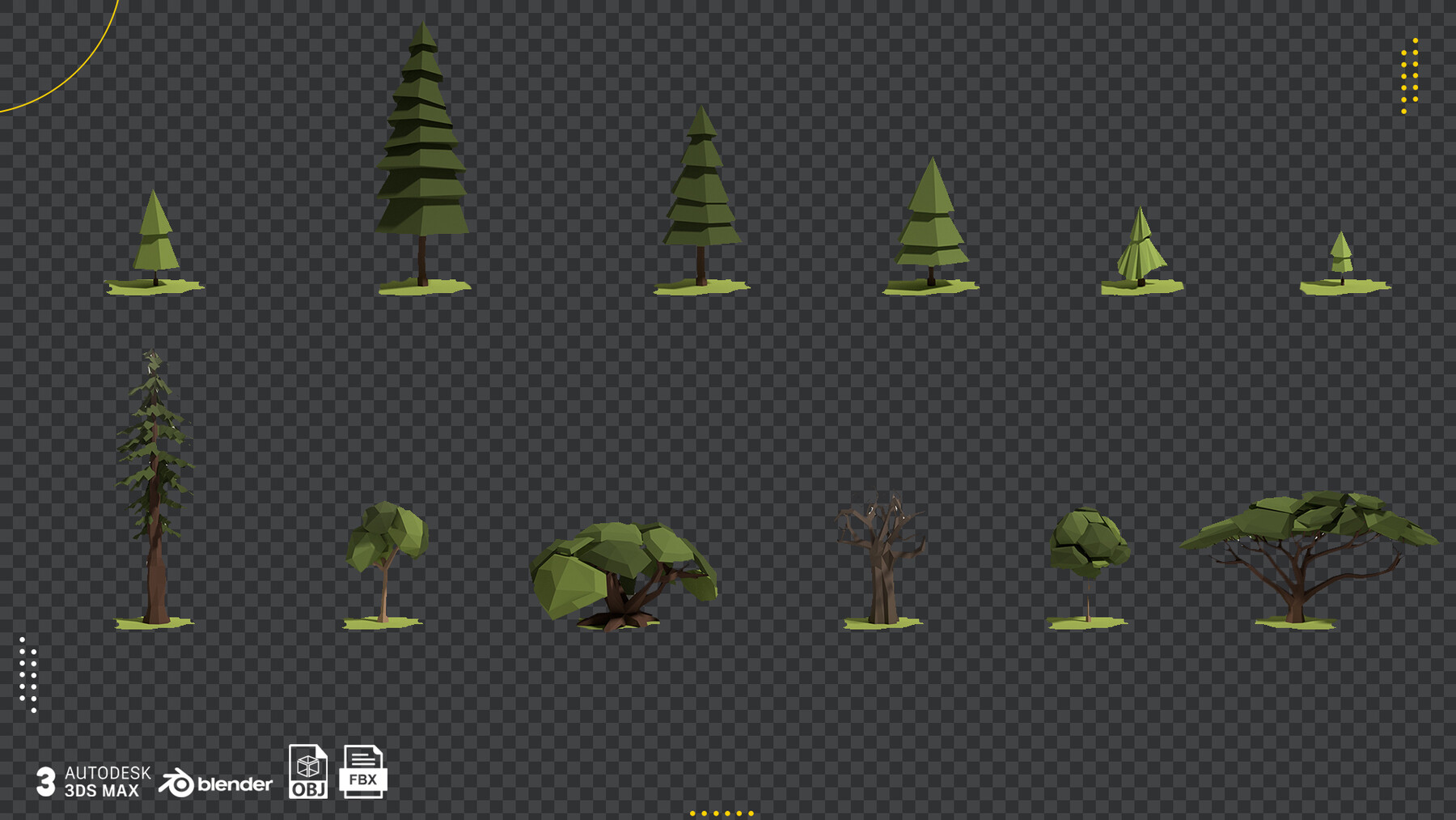 ArtStation - Low Poly Tree Pack | Game Assets