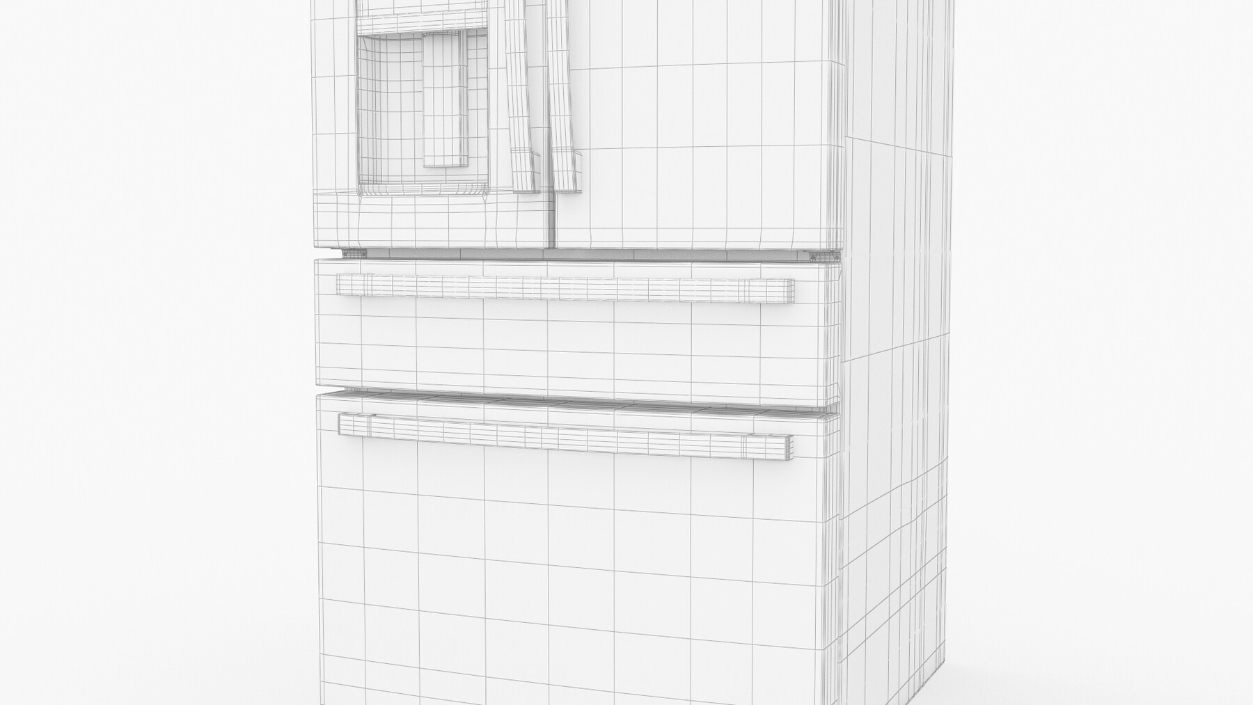 Artstation Ge Profile French Door Refrigerator Pye22kynfs 3d Model Resources