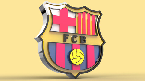 FC Barcelona 3D Logo 3D model