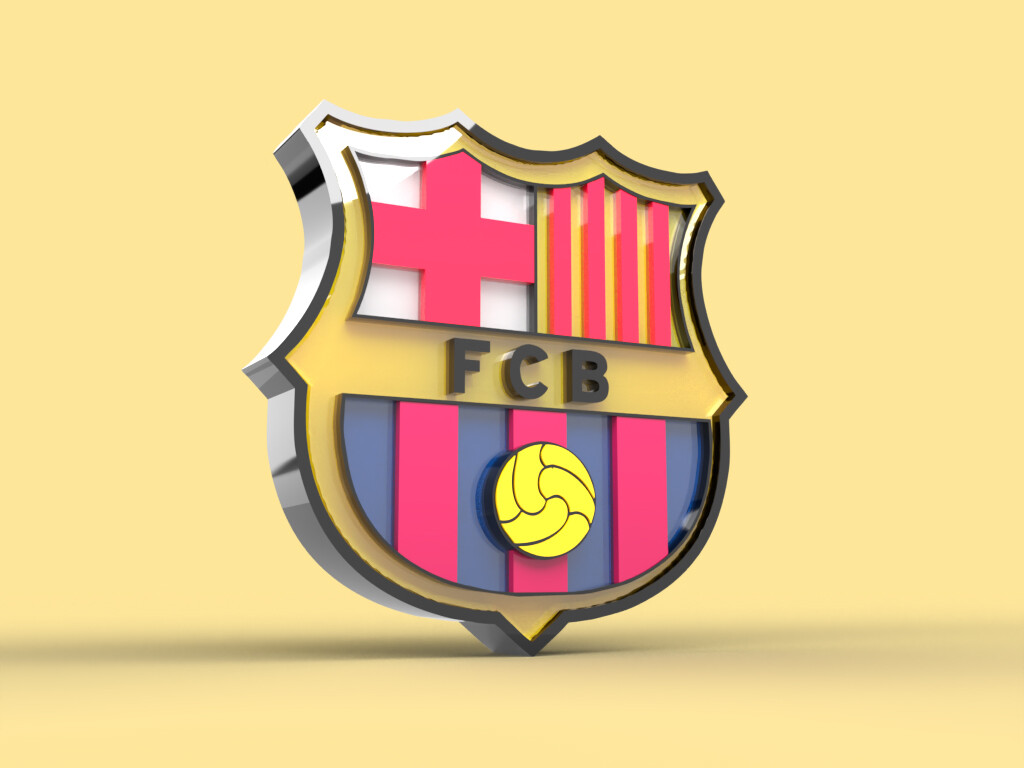 ArtStation - FC Barcelona 3D Logo 3D model | Resources