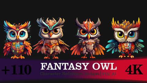 Fatasy Owl Vol 03 | 4K Reference Images