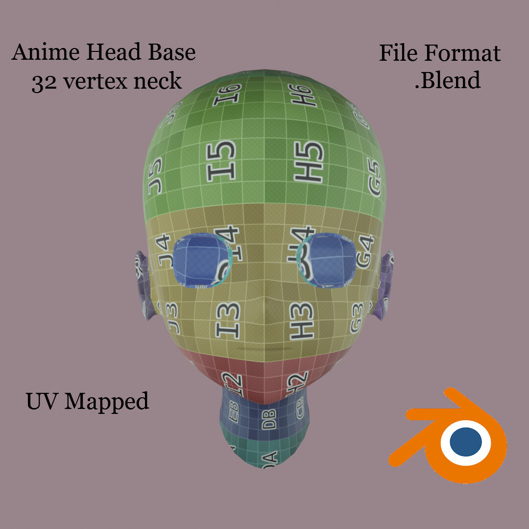 3D anime head V1 - CLIP STUDIO ASSETS