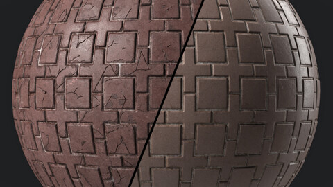 Brick Wall Materials 82- Ceramic Tile By Sbsar | Pbr 4k Seamless