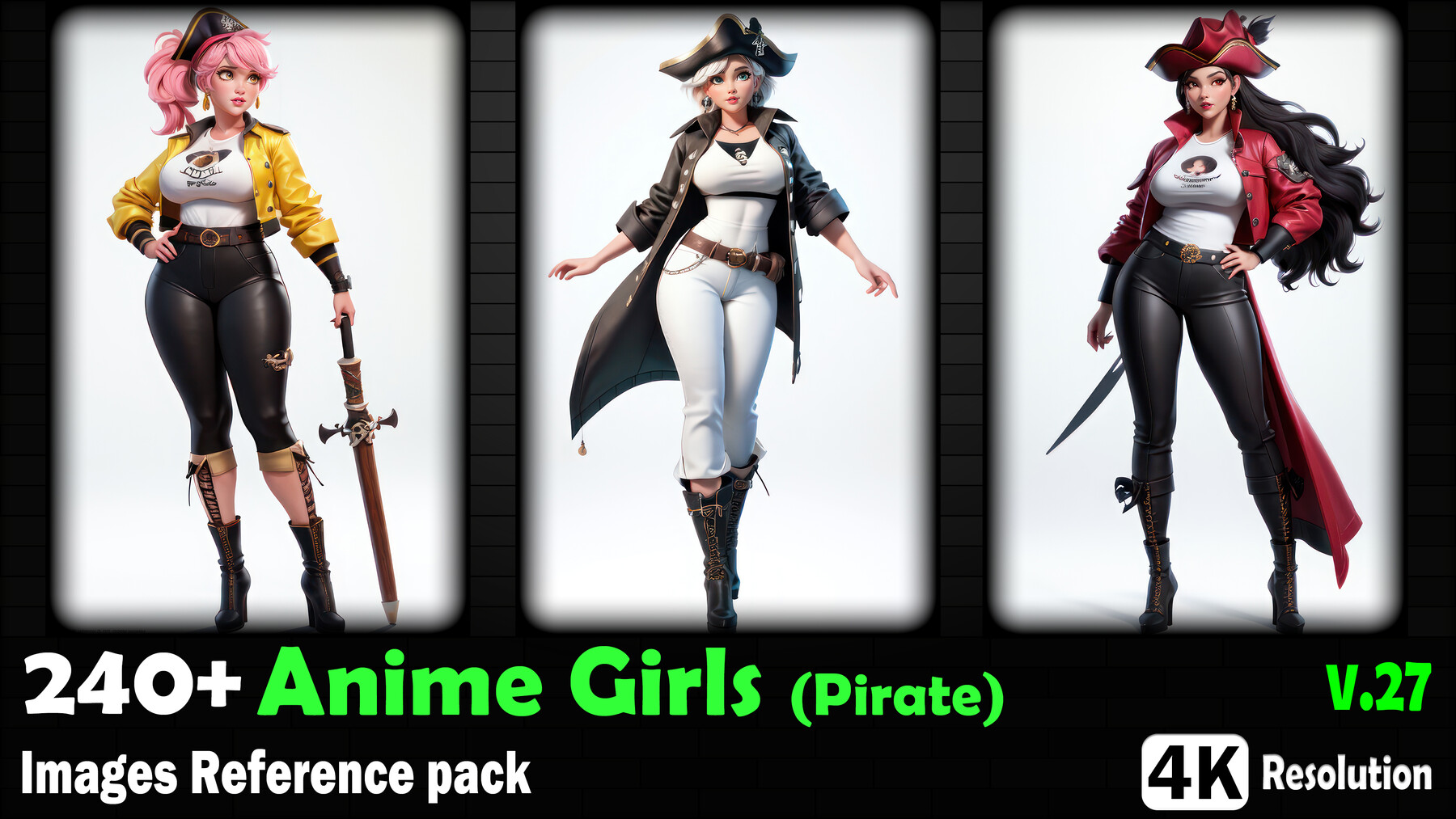 ArtStation - 240+ Anime Girls Images Reference Pack - 4K Resolution - V.27  | Artworks