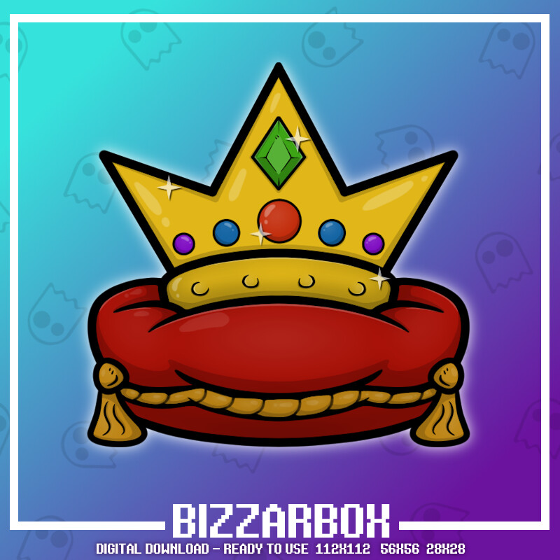 Crown Sub Badges for Twitch, Discord Emotes