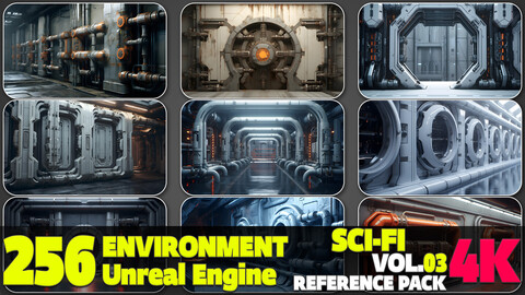 256 4K Sci-Fi Environment Reference Pack Vol.03