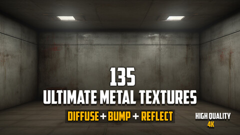 135 Ultimate Metal Textures - High-Res Textures - 4K