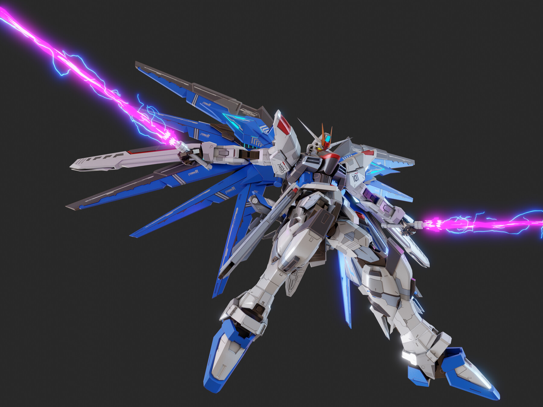 ArtStation - Freedom Gundam Custom - Rigged | Resources