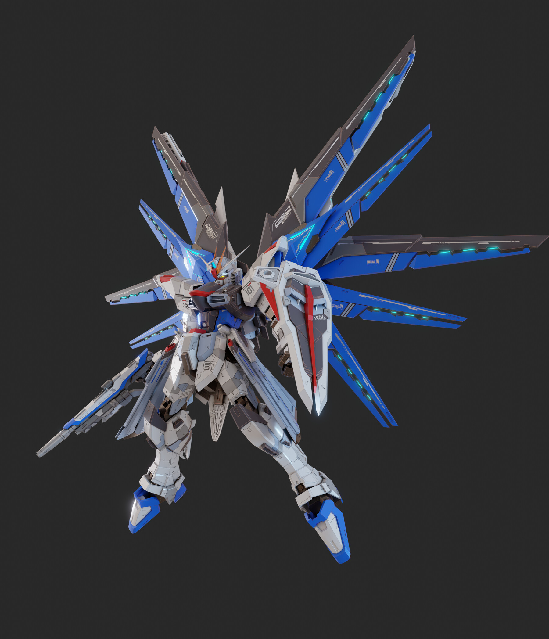 ArtStation - Freedom Gundam Custom - Rigged | Resources