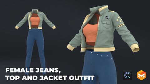 Jeans, Jacket and top outfit