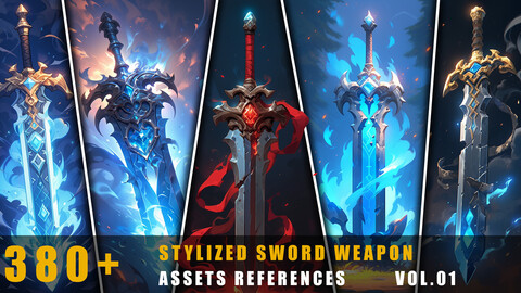 380+ Stylized Sword Weapon - Assets References Vol.01