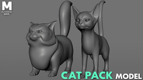 Cat Pack - Topology + UV Map