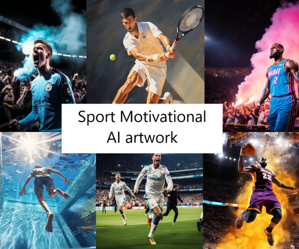 ArtStation - Motivational/Self improvement Sport Theme AI generated art ...