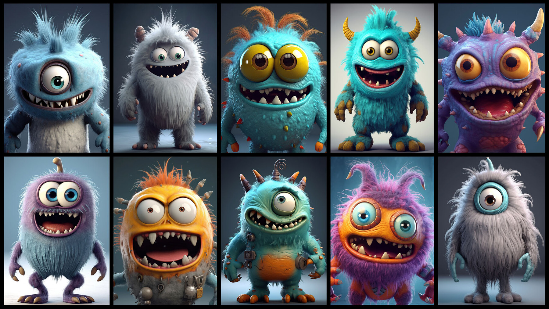 ArtStation - 330 Cute Monster Characters - 4K Reference Image Pack ...