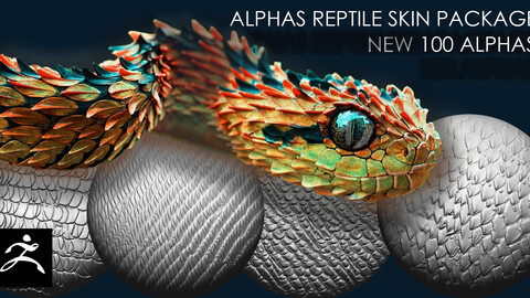 Package 100 Alpha Reptile Scales